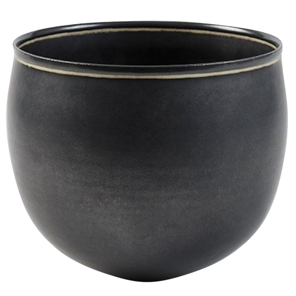 Black Stoneware Bowl by Alev Ebüzziya Siesbye