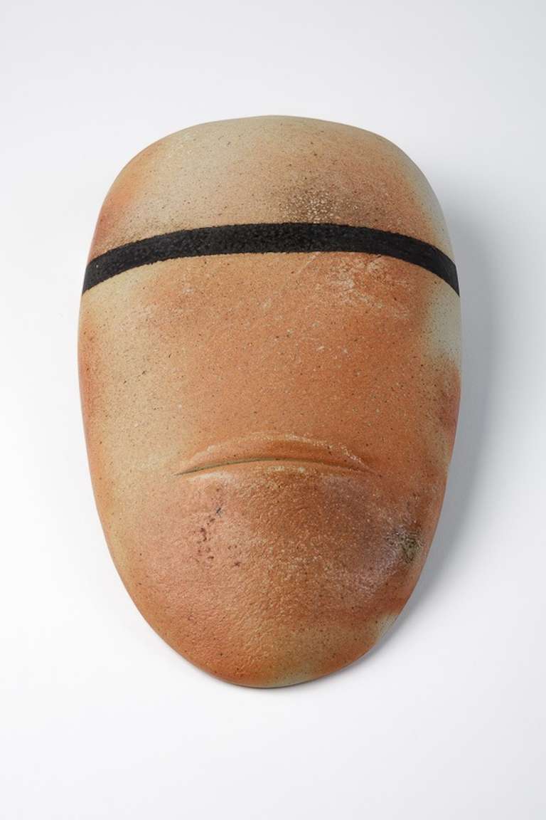 French Stoneware Mask by Antoine de Vinck