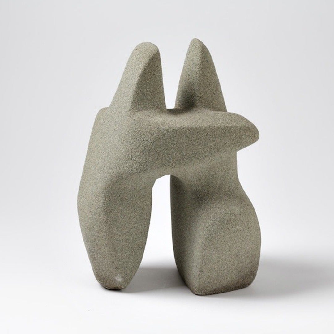 An elegant stone sculpture by Tim and Jacqueline Orr,
circa 1970-1980.