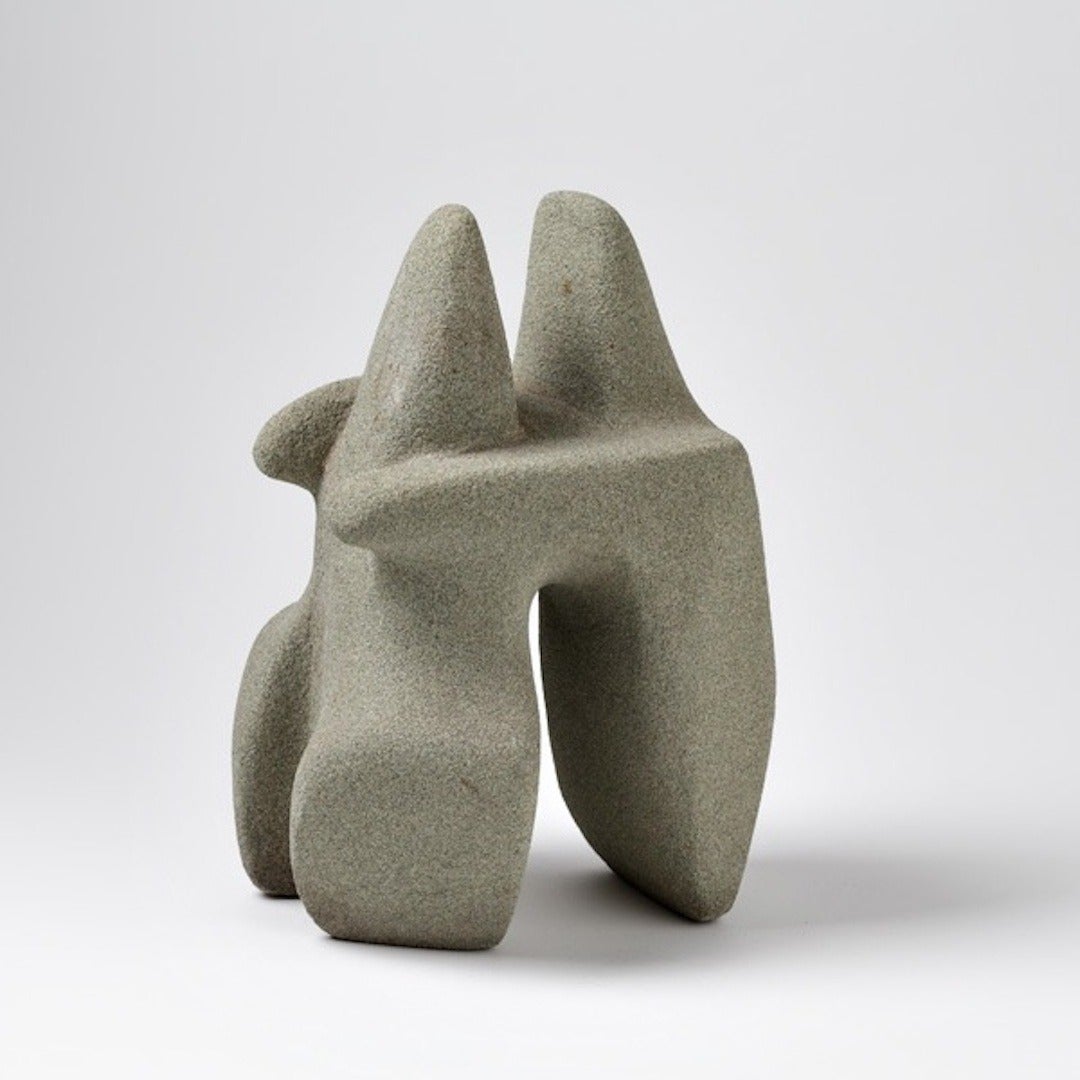 20th Century couple Stone Sculpture by Tim and Jacqueline Orr, circa 1970