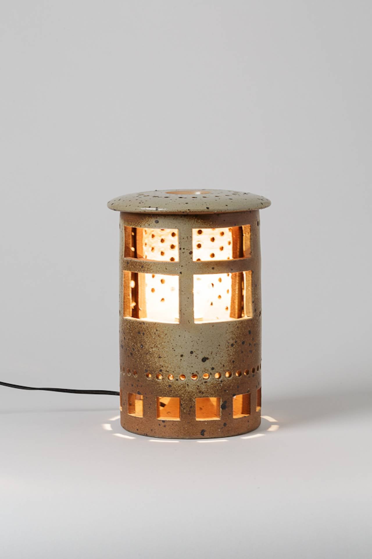 French Exceptional Ceramic Lamp by Robert Deblander, Saint-Amand-en-Puisaye