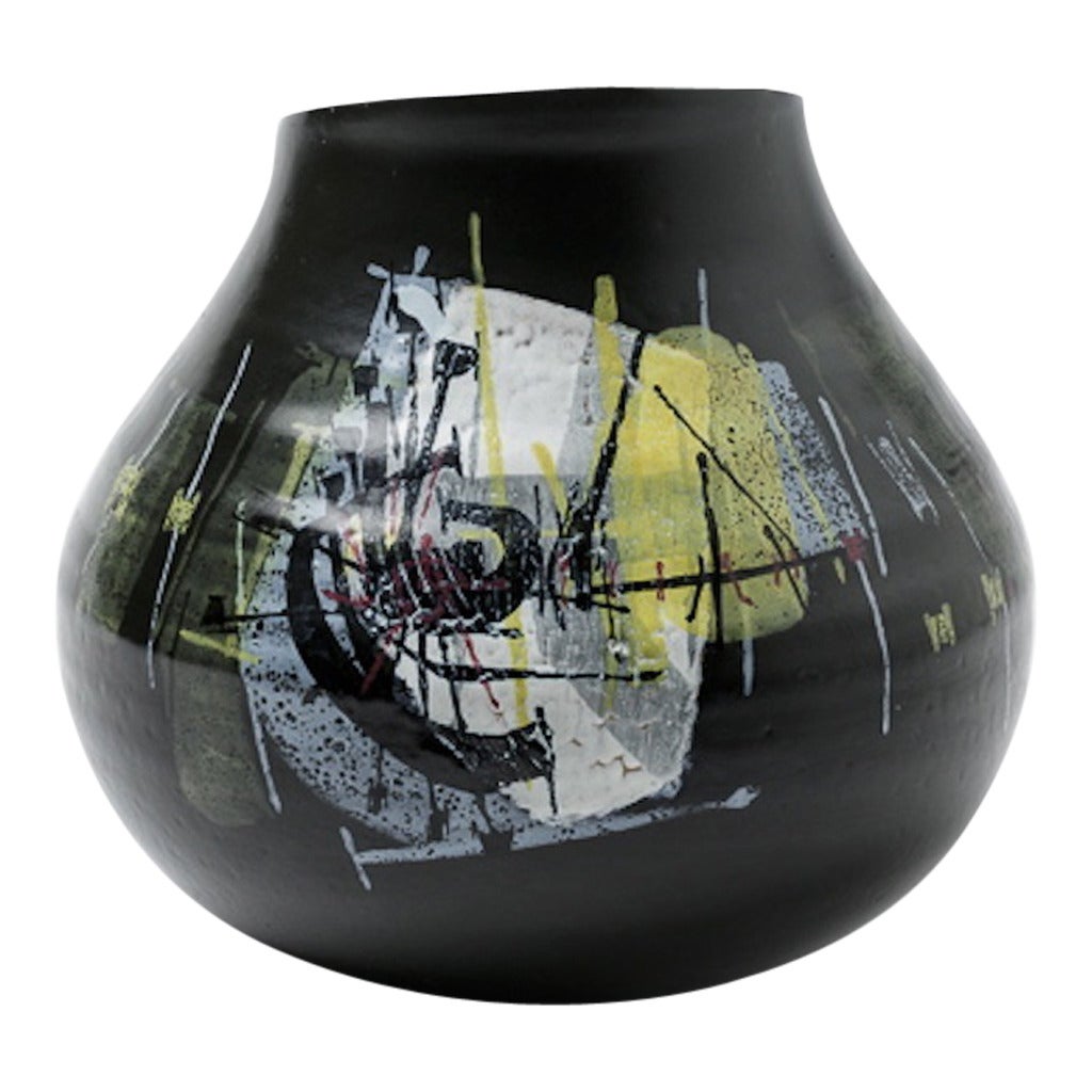 Unique and Rare Earthenware Vase by Robert Deblander For Sale at 1stDibs