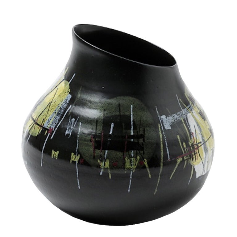 Unique and Rare Earthenware Vase by Robert Deblander For Sale at 1stDibs