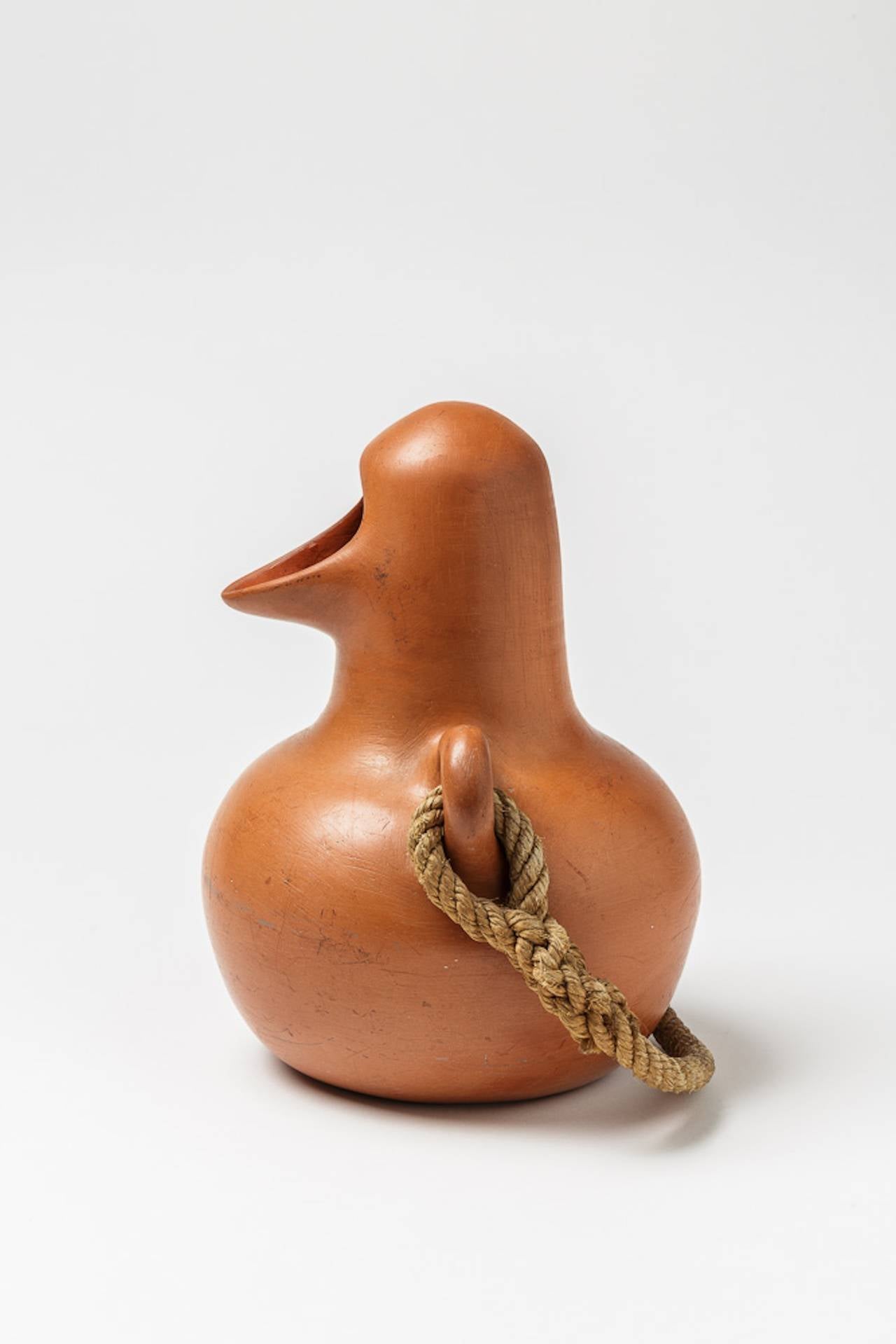 Beaux-Arts Très rare sculpture zoomorphe en céramique de Valentine Schlegel
