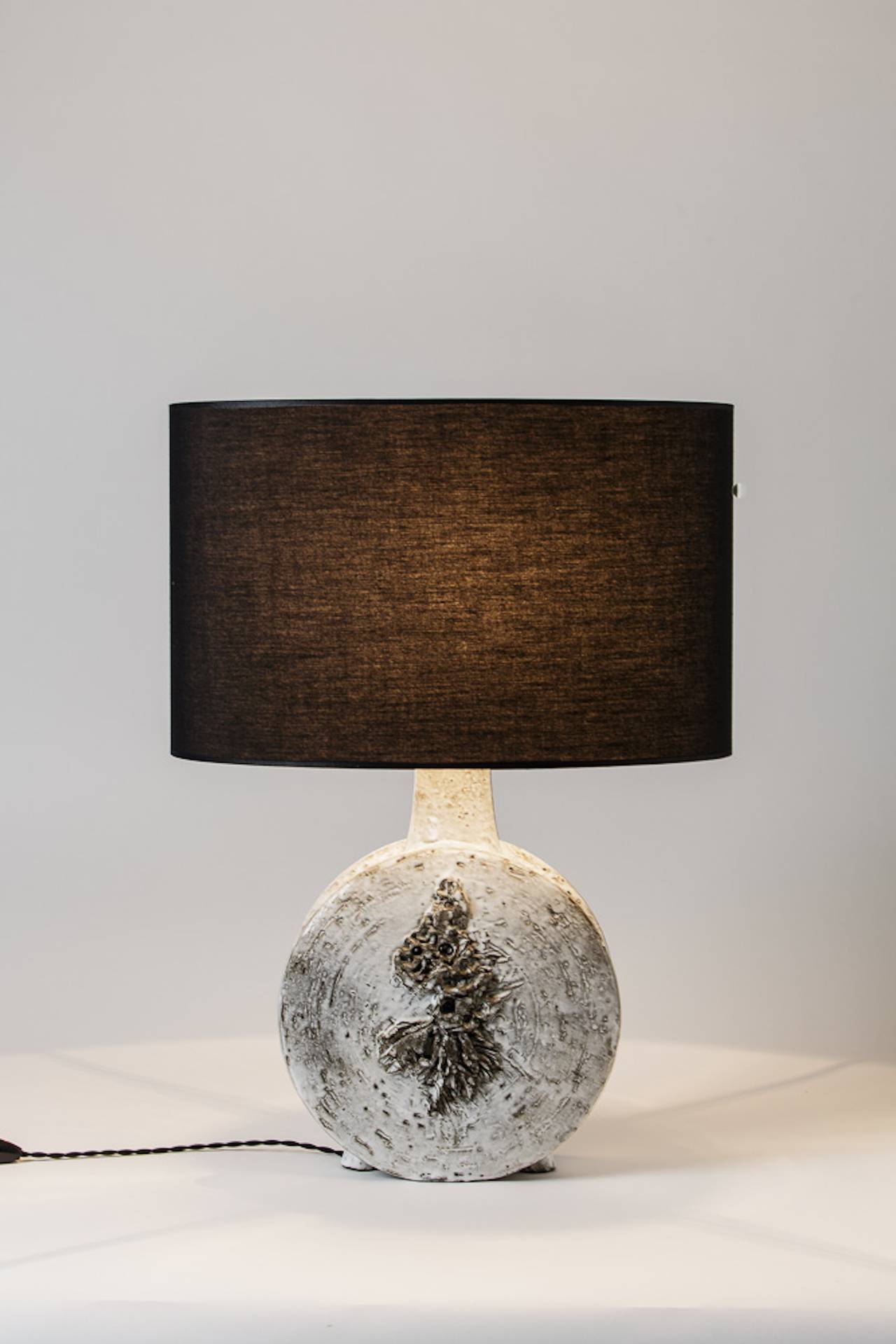 Beaux Arts Important Stoneware Lamp by Huguette & Marius Besson, Vallauris, France