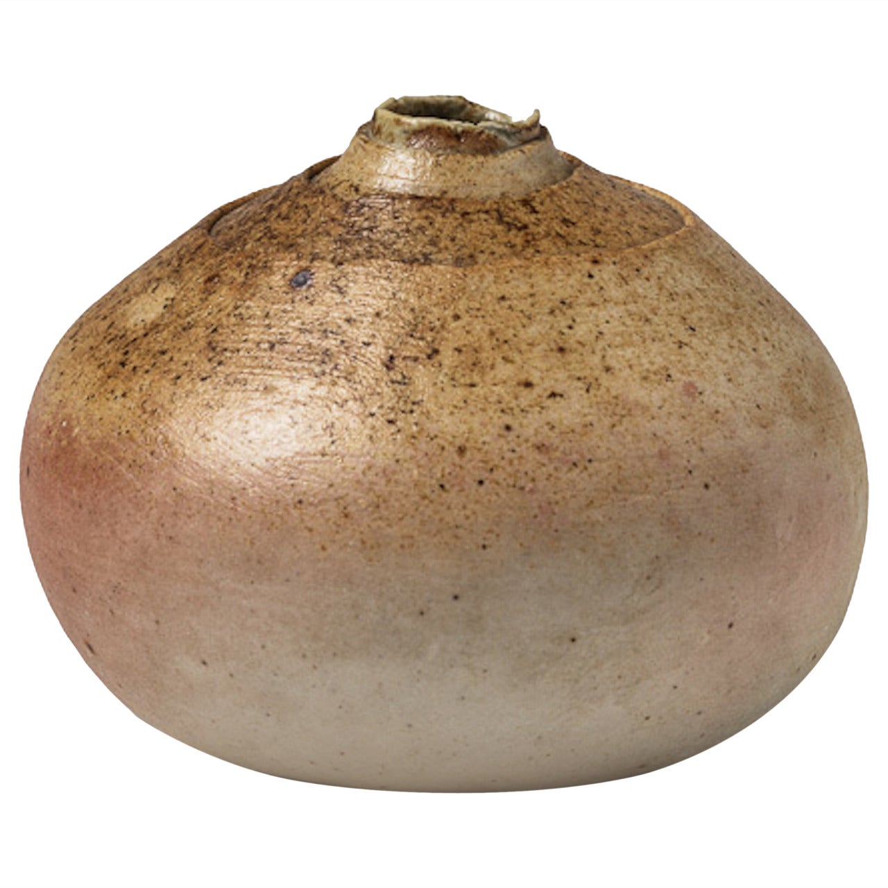 Élégant vase en porcelaine d'Elisabeth Joulia:: La Borne:: vers 1970