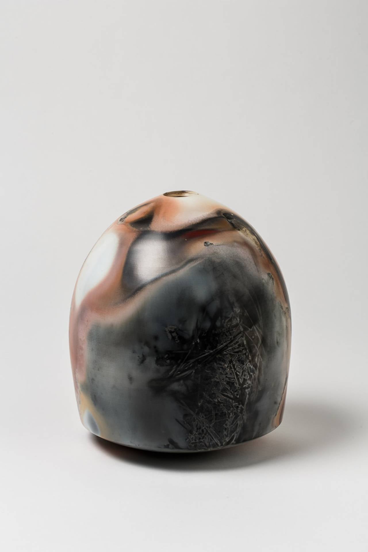 Beaux Arts Ovoid Shape Ceramic Vase by Alistair Danhieux, Saint-Amand-en-Puisaye