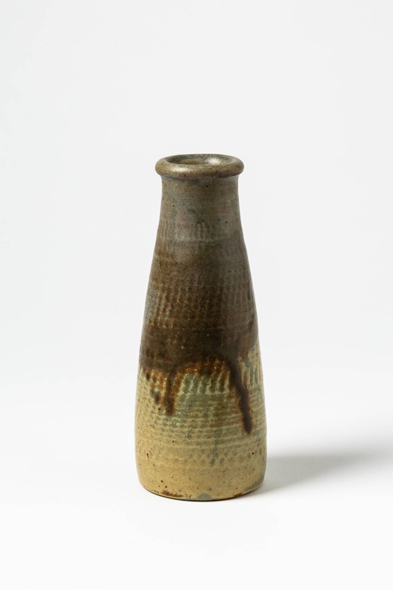 Art Nouveau Rare and Precious Ceramic Vase by Jean Carriès