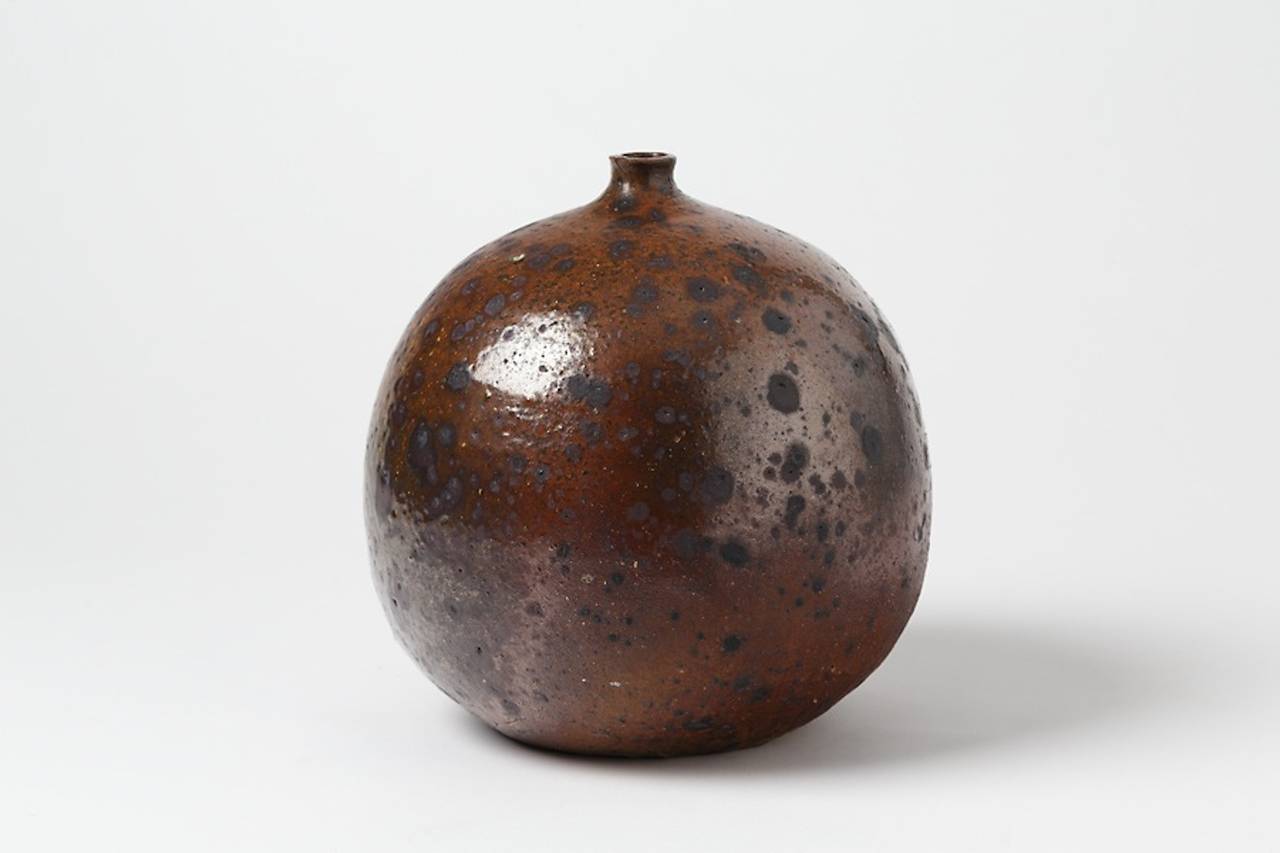 Rare Stoneware Vase by Pierre Digan for La Borne, circa 1970 In Excellent Condition In Neuilly-en- sancerre, FR