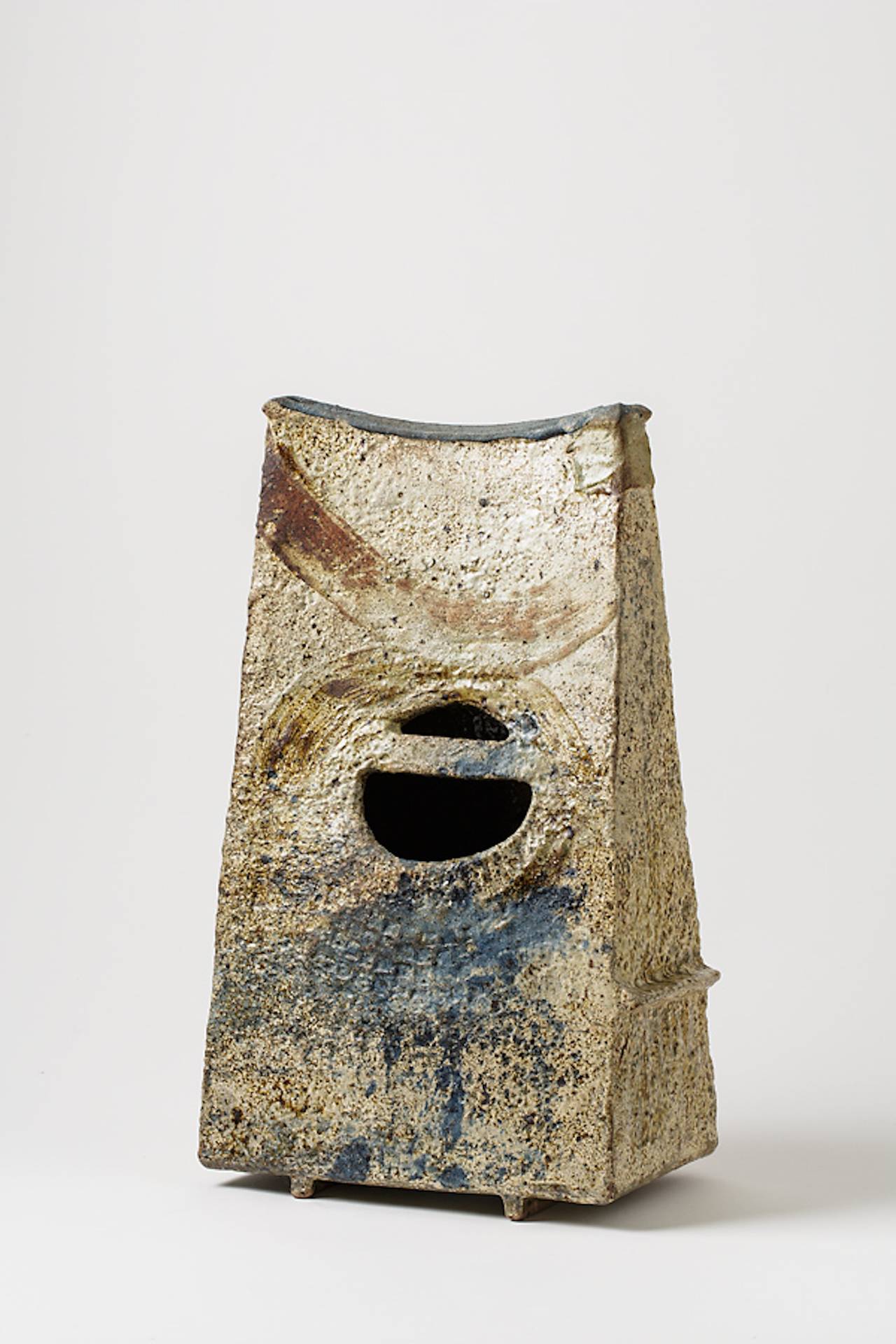 Beaux Arts Stoneware Vase by Michel Delmotte