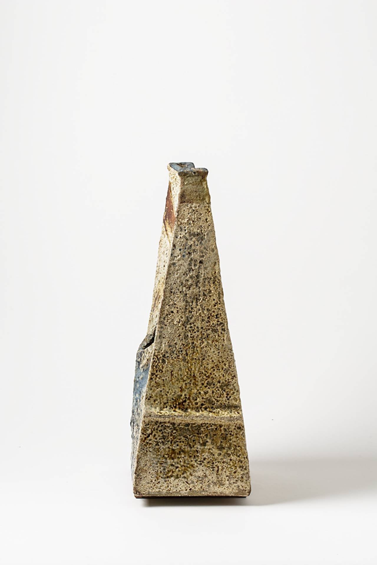 French Stoneware Vase by Michel Delmotte