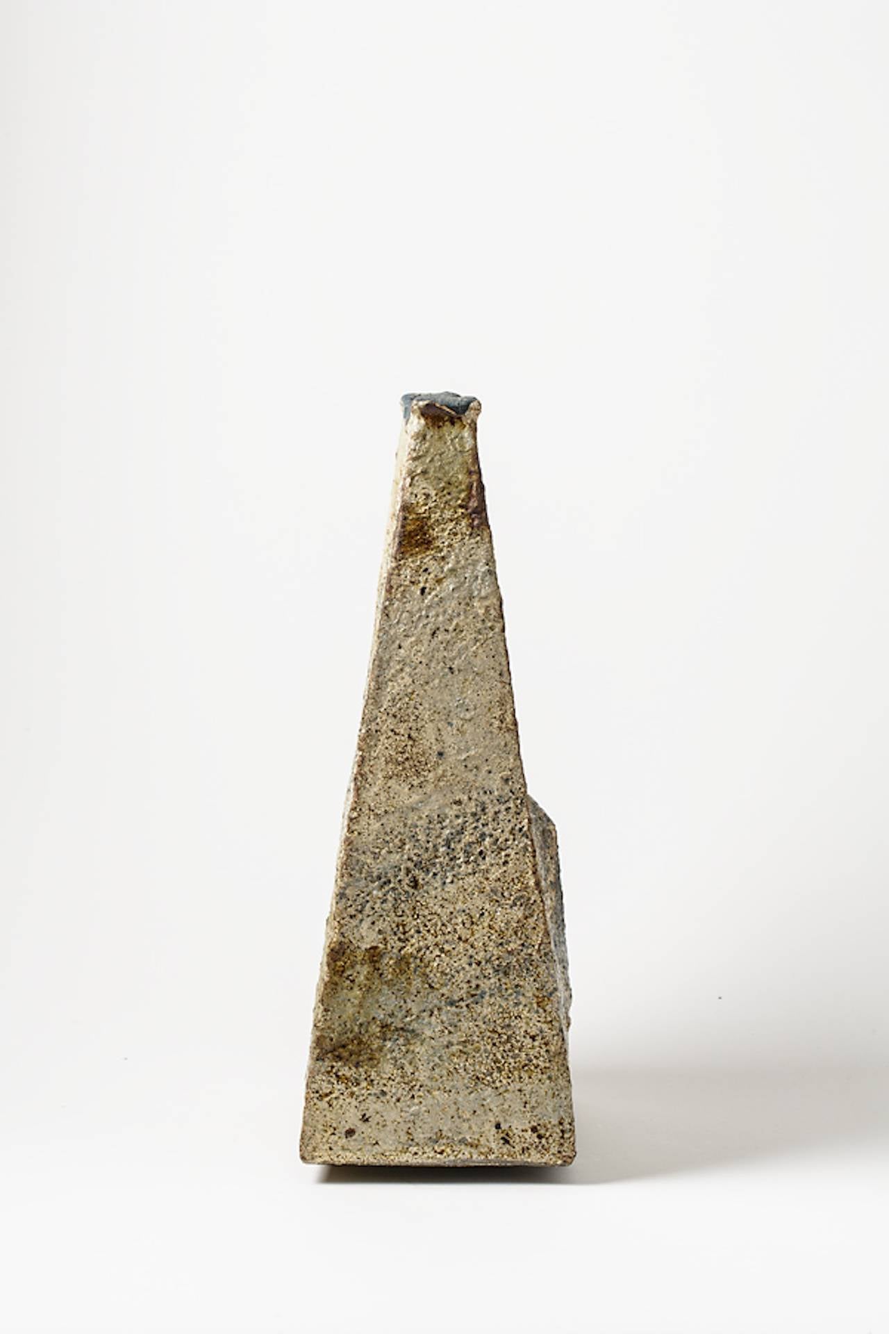 Stoneware Vase by Michel Delmotte In Excellent Condition In Neuilly-en- sancerre, FR