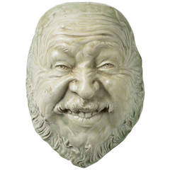 Stoneware Mask by Jean Carries, circa 1890