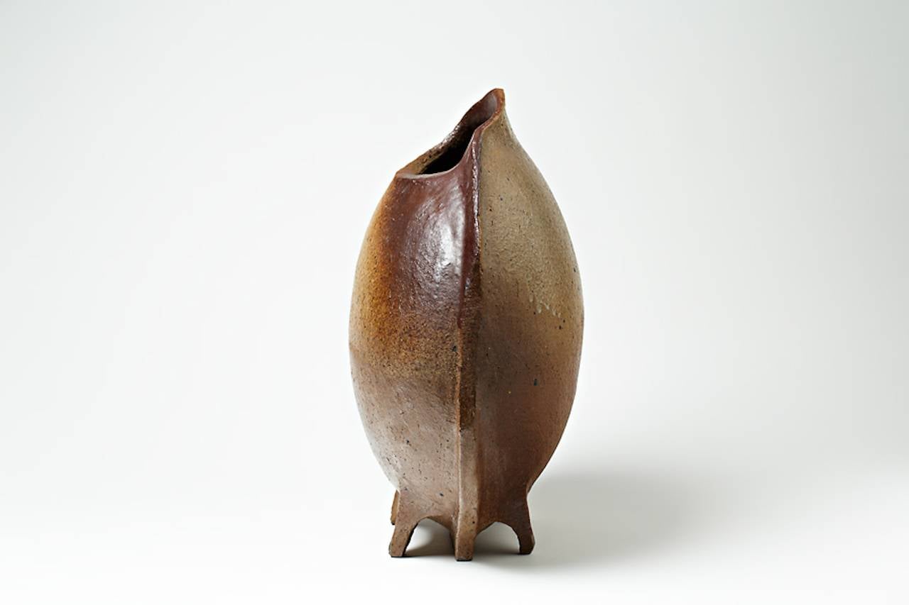 Molded Important Stoneware Vase, La Borne, circa 1976