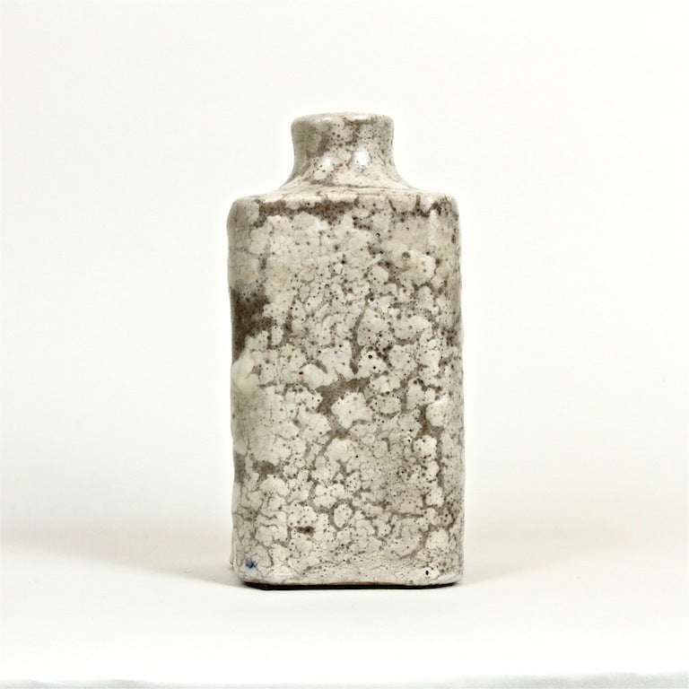 Rara botella cuadrada de gres de Emile Decoeur 1