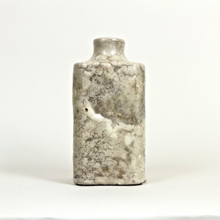Rara botella cuadrada de gres de Emile Decoeur 3