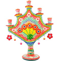 Used Mexican Ceramic Candelabra from El Rancho Hotel and Casino in Las Vegas