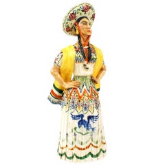 Mexican Hand Painted Porcelain Figure circa 1930