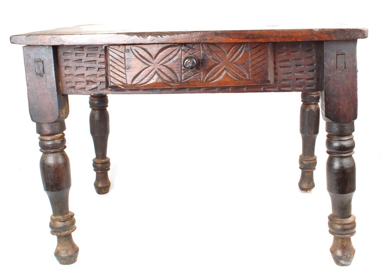 Antique Guatemalan Nahuala Small Table