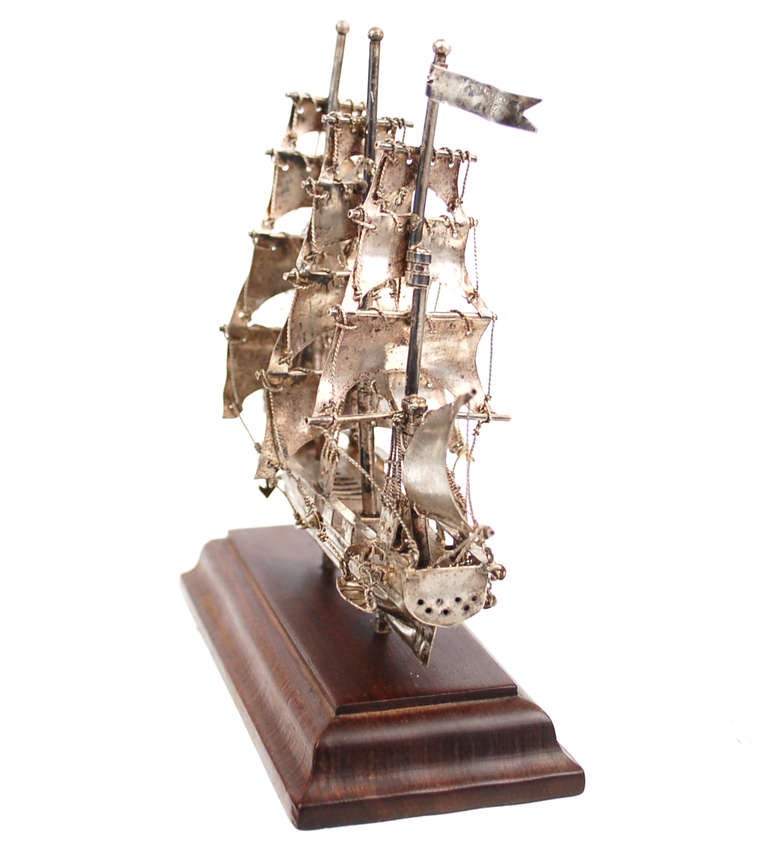sterling silver ship model