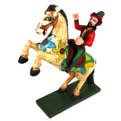 Antique Mexican Carved Wood Saint James (Santiago)