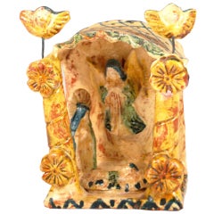 Mid Century Mexican Terracotta Christmas Creche by M. Soteno