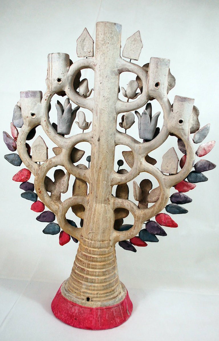 Mid Century Xmas Mexican Ceramic Tree of Life 4