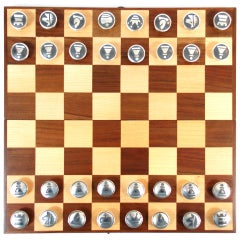 Sigi Pineda Sterling Chess Set W/travel Case