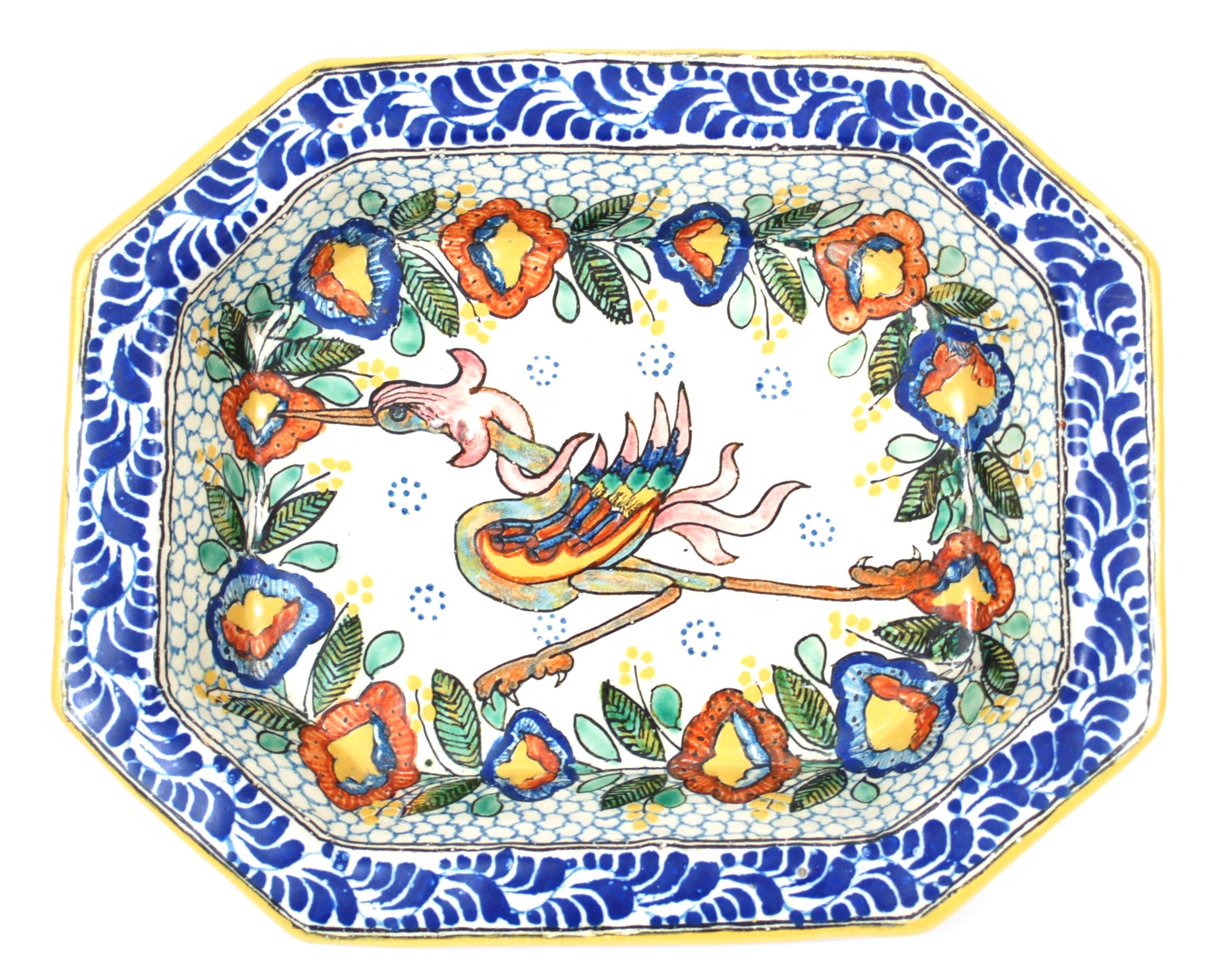 Early Talavera Serving Fuente Bowl. For Sale
