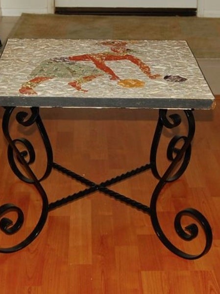 Los Castillo Mosaic Table  Mid Century Mexican Moderne For Sale 1