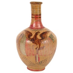 Large Terracotta Bottle with US and Mexican Flags and Eagle