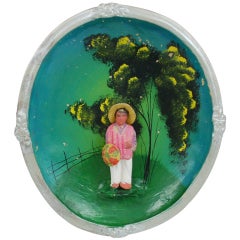 Hand Painted 3D Display Plate by Panduro c1930