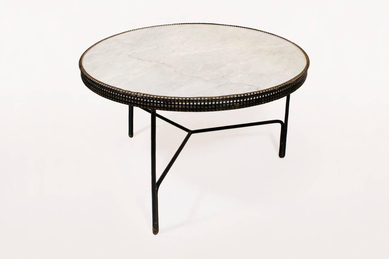 French Pair of Mathieu Mategot Coffee Tables, circa 1950, France