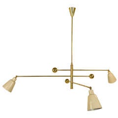 Triennale Chandelier In The Style Of Angelo Lelli For Arredoluce, Circa 1950, Italy