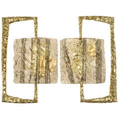 Pair Of Sconces By Angelo Brotto, Circa 1970, Italy