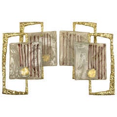 Pair Of Sconces By Angelo Brotto, Circa 1970, Italy