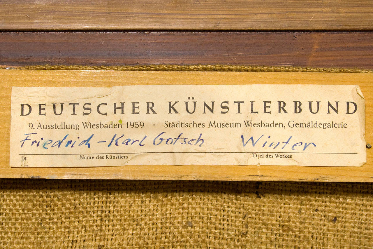 Grande dipinto a olio di Friedrich K. Gotsch 
