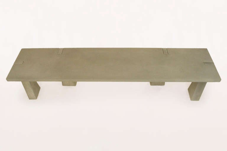 Italian A Pietra Serena Console Table by Angelo Mangiarotti, circa 1970, Italy