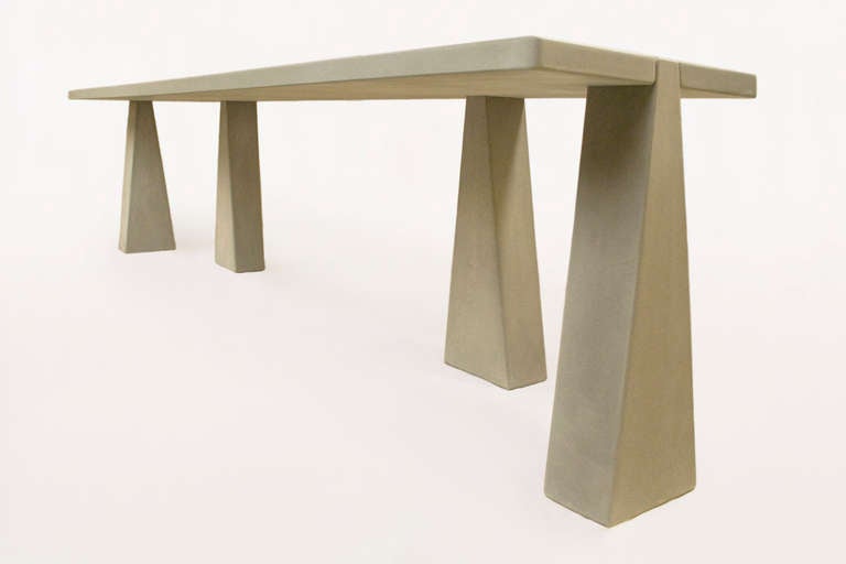 A Pietra Serena Console Table by Angelo Mangiarotti, circa 1970, Italy In Excellent Condition In Girona, Spain