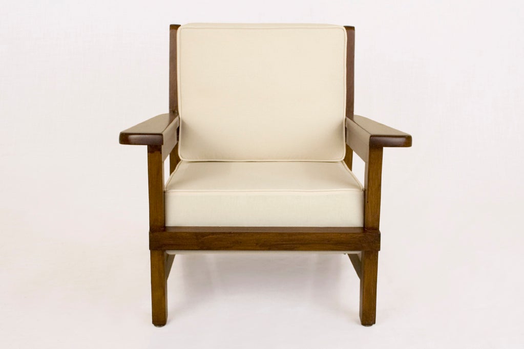 French Set of 4 french armchairs by Louis Sognot & Jacques Dumond