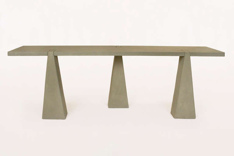 A Pietra Serena Console Table by Angelo Mangiarotti circa 1970, Italy