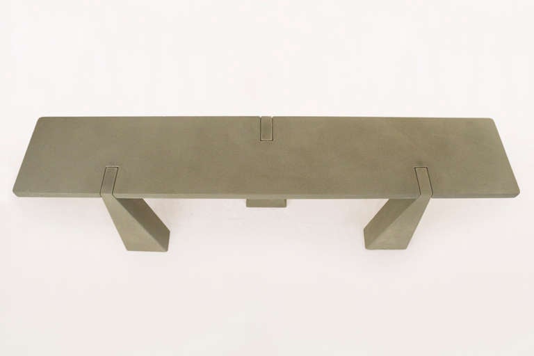 Italian A Pietra Serena Console Table by Angelo Mangiarotti circa 1970, Italy