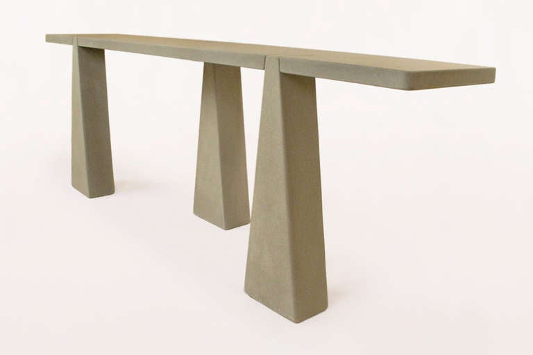 A Pietra Serena Console Table by Angelo Mangiarotti circa 1970, Italy In Excellent Condition In Girona, Spain