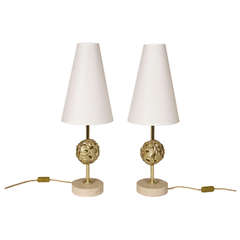 Pair Of Angelo Brotto Table Lamps, Circa 1970`s, Italy
