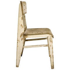 Retro Jean Prouve "Chaise en Bois", Wooden Standard Chair, circa 1940, France