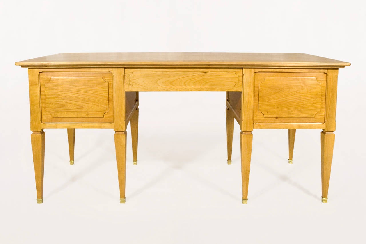 Andre Arbus Cherry Wood Desk
Made by Maison Arbus, under the direction of André Arbus, Toulouse, France
Provenance: in the same family since original purchase
Cherry Wood and Bronze
Circa 1940, France
Excellent Vintage Condition