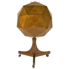 Ico Parisi Attributed Polyhedron Mahogany Bar 5