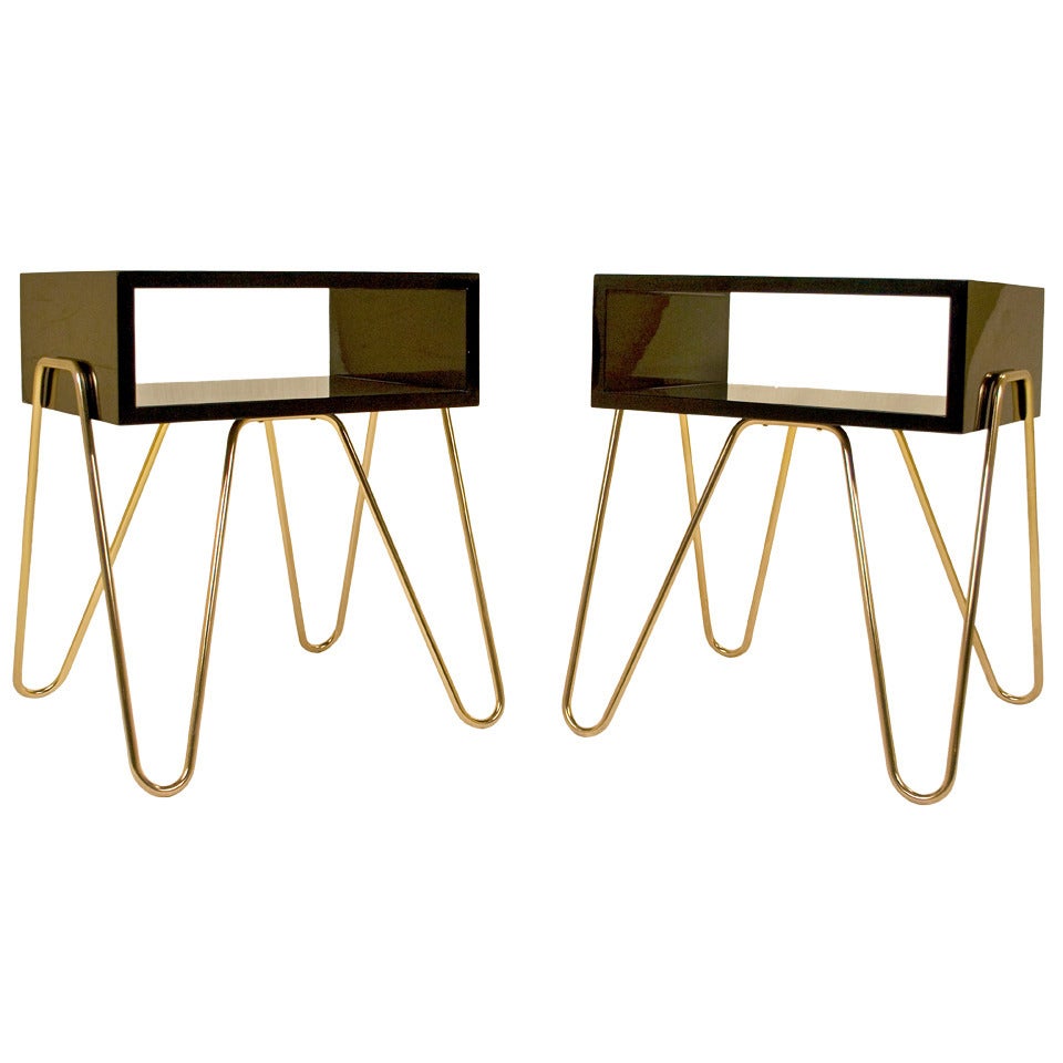 Pair Of Bedside Tables By Adolfo Abejon, 2000's
