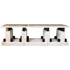 Exceptional Ettore Sottsass Marble Console