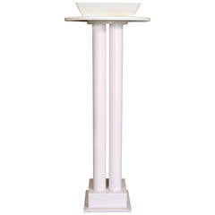 Ettore Sottsass Marble Pedestal Stand, circa 1980, Italy